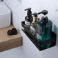 Design Zwart RVS doucherek - Eenvoudige montage zonder boren - Sterke 3M plakstrip - Voor badkamer en keuken
