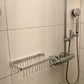 Highport design Douchemand 30 cm – Doucherekje - Aluminium zeephouder- Groot badkamer opbergrek met hoge rand -Badrekje