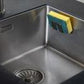 Design Sponshouder - Roestvrij Stalen Keukenhulp - Zelfklevende Sponshouder voor Gootsteen – RVS Gootsteen Organizer-